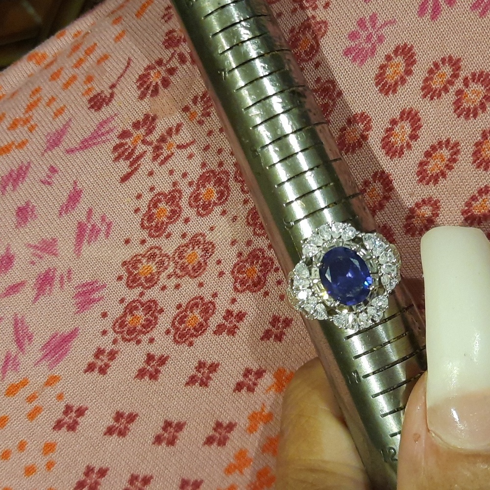 NWT AUTHENTIC GENUINE STERLING SILVER BELLA LUCE TANZANITE COCKTAIL RING size 7